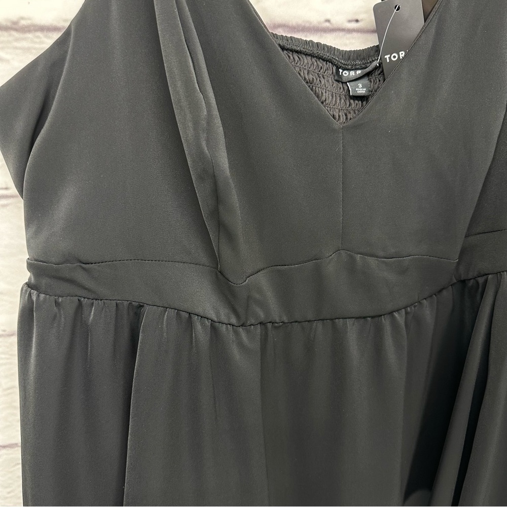 Torrid Foxy Cinched Front Peplum Tank Top Women Size 2X Stretch 22/24 Bl… - Picture 4 of 14